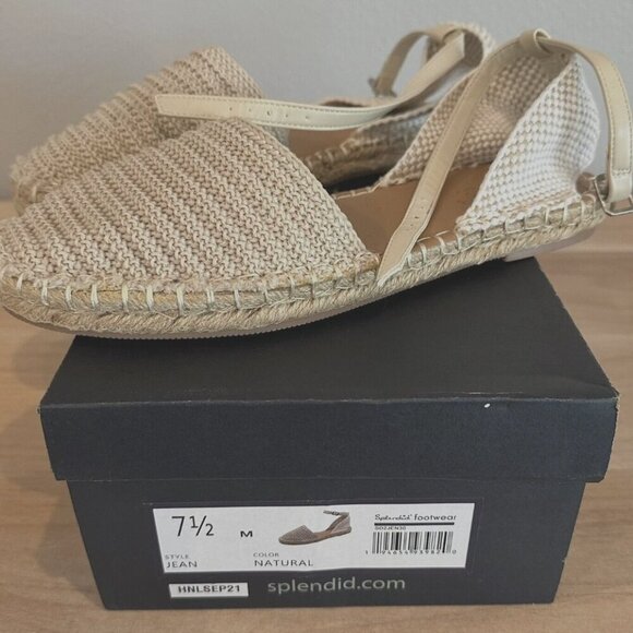 NEW Splendid Women's 7.5 M Jean Style Espadrille Flat Closed Toe Sandal Shoes - Picture 1 of 4